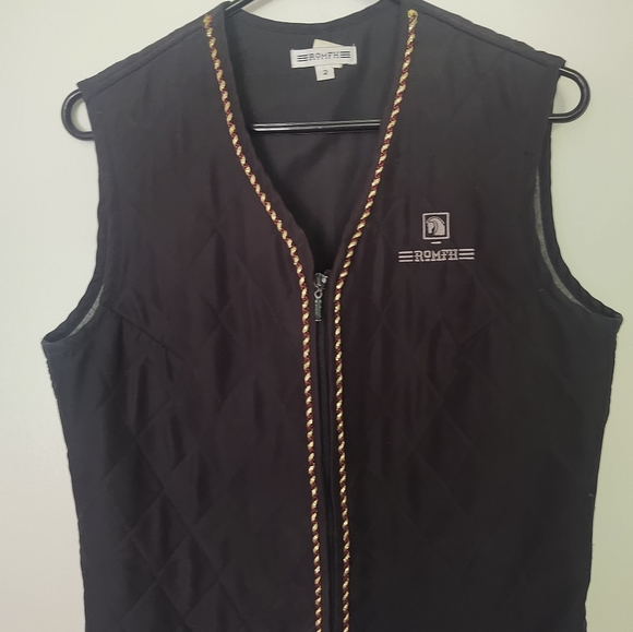 Romfh Other - Black Romfh vest with red/ gold rope trim
